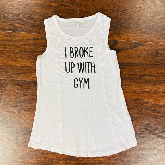{Cato} "I broke up with Gym" Cotton Tank - Picture 2 of 5